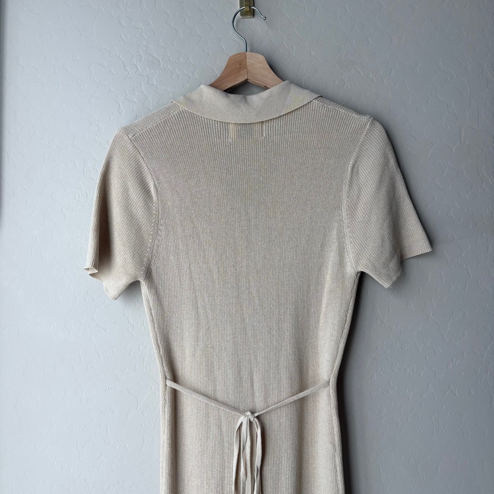 DISSH Dress Liam Beige Ribbed Knit Button Down Maxi Dress Size XS - Picture 6 of 9
